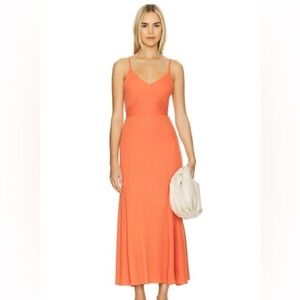 Melanie Rib Tank Dress in Ginger by Nation Los Angeles size XXL